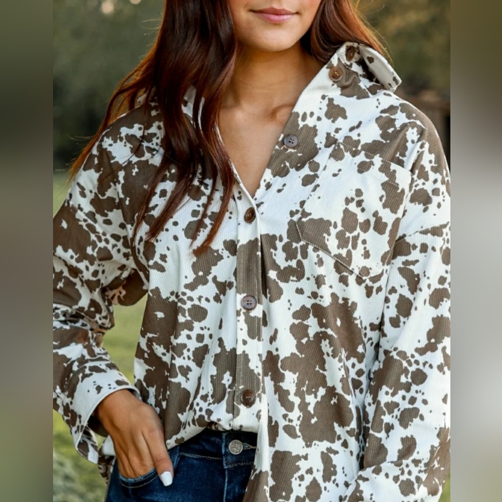 Cowprint Shacket